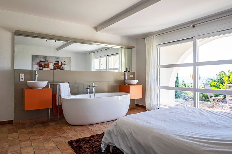Slaapkamer met design bad Slaapkamer met design bad
