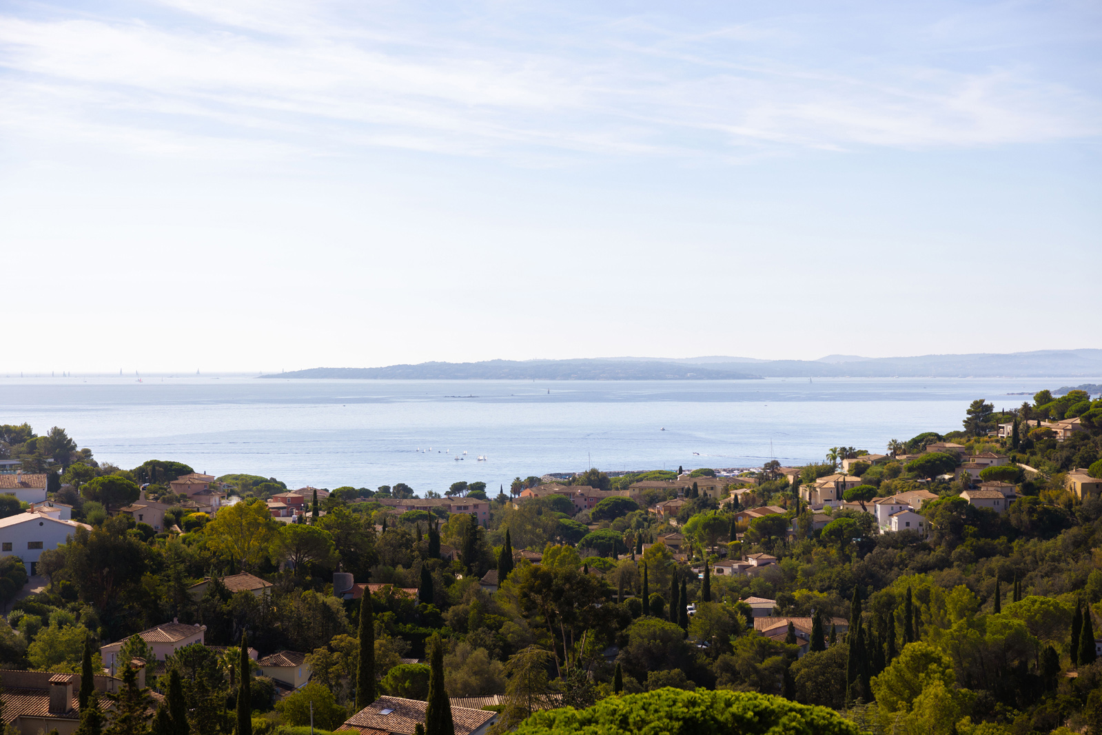 Zicht op de Golf van Saint Tropez