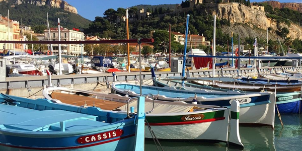 Boten in haven van Cassis